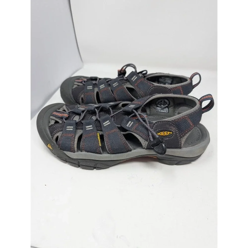 KEEN Newport H2 Men's Hiking Water Sandals Gray Orange Waterproof Size 9